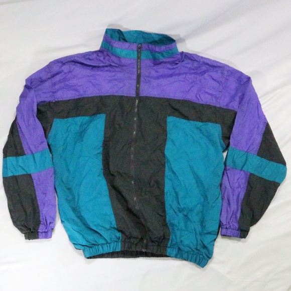 Vintage PRO SPIRIT Color Block Track Jacket Tall Sz Large - Picture 2 of 8